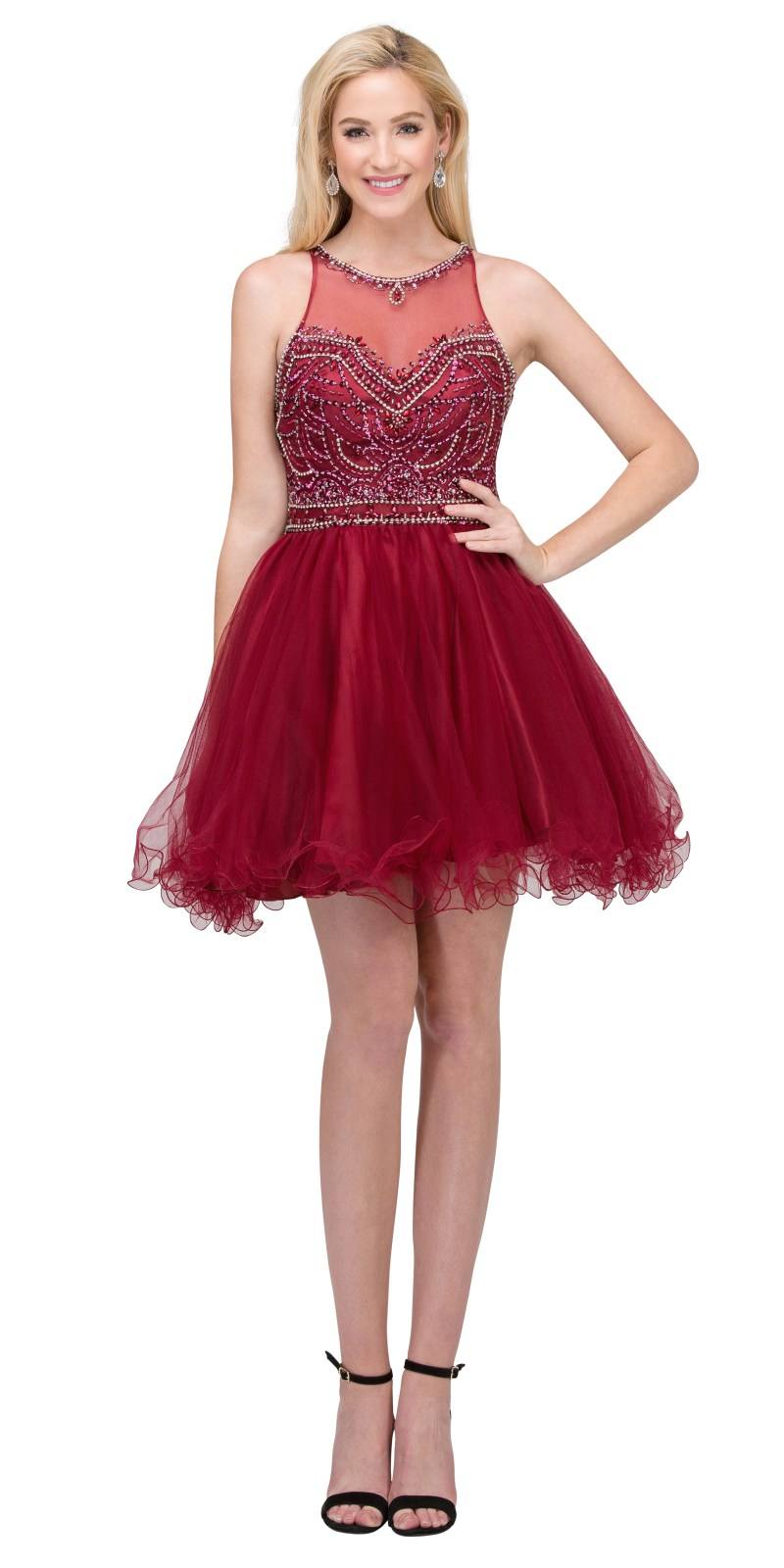 maroon sweetheart dress