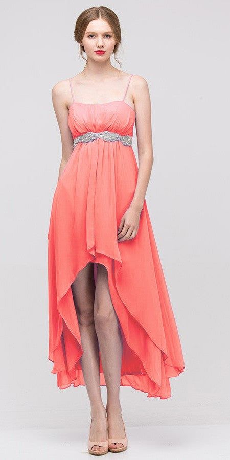 coral semi formal dress