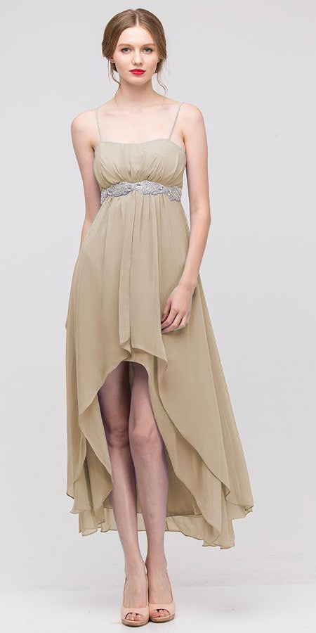 semi formal gold dress