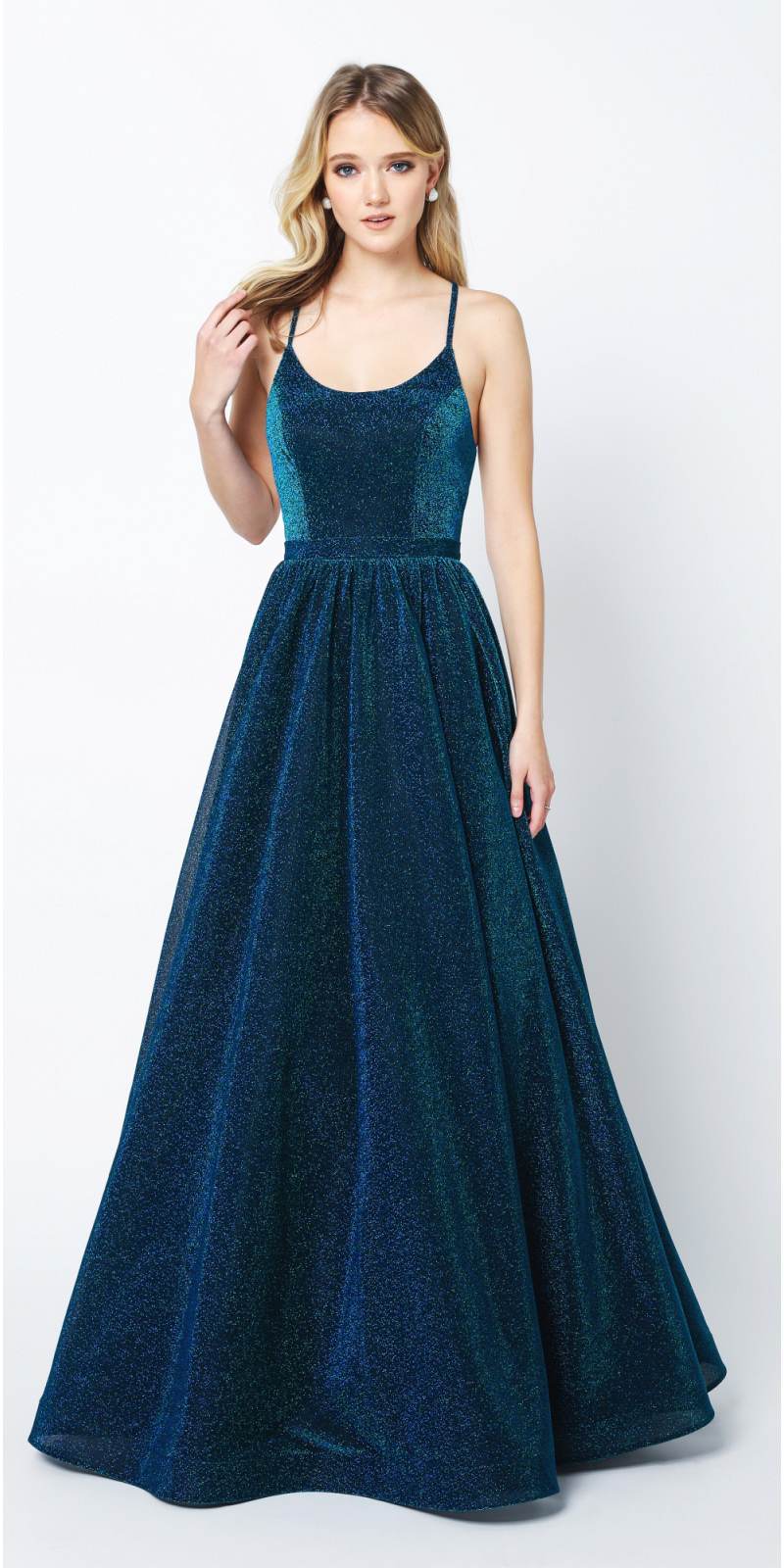 peacock prom dress