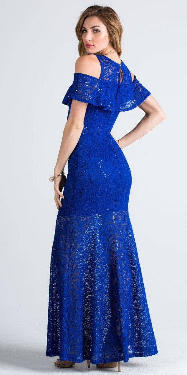 long gown design royal blue
