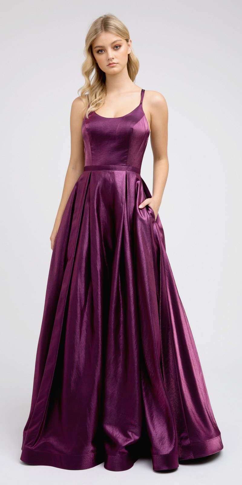 deep purple gown