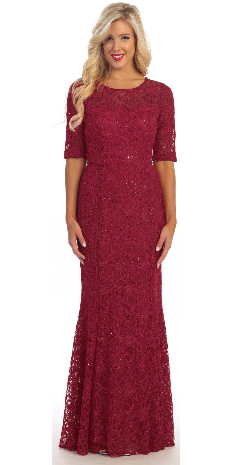 modest lace dresses with sleeves