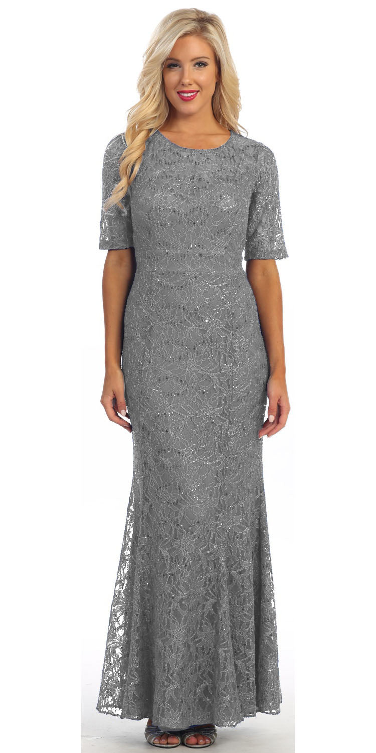 mid length lace dress