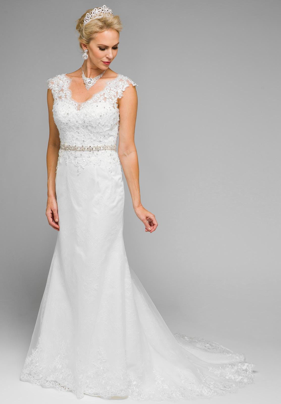 Top Cap Sleeve Fit And Flare Wedding Dress of the decade Don t miss out 