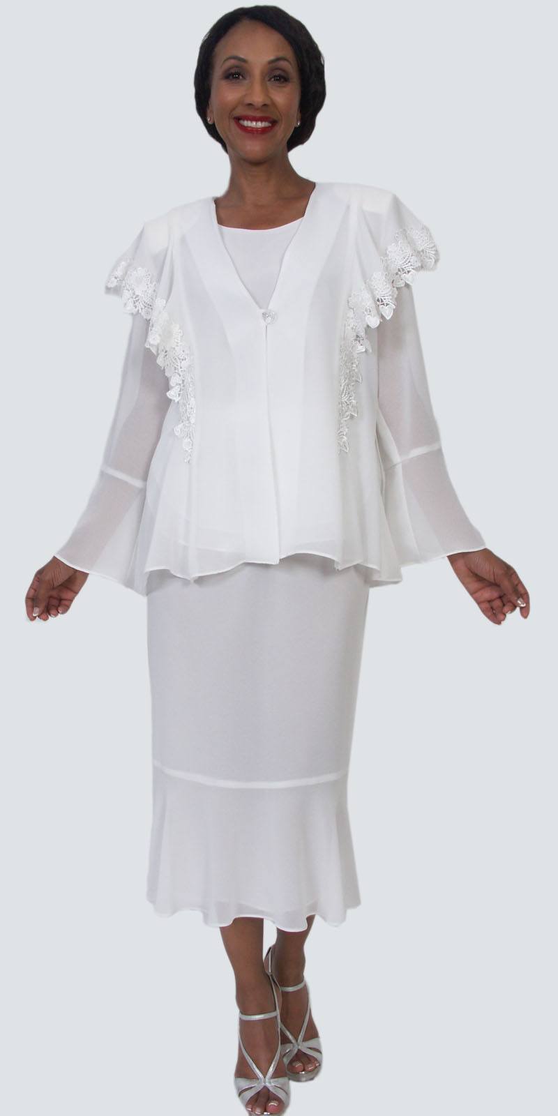 white dress with jacket plus size