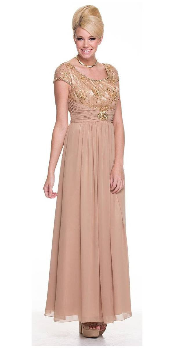 mother of the bride taupe dresses
