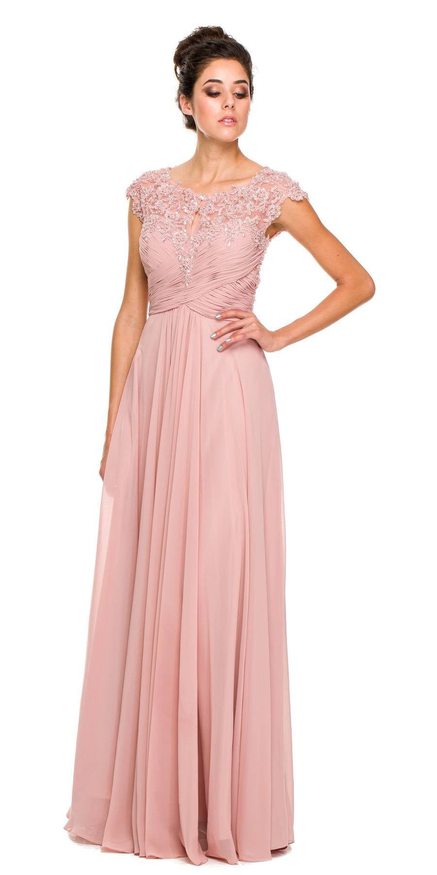 formal dusty rose dress