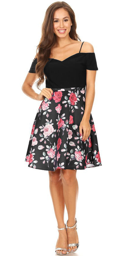 floral skirt short