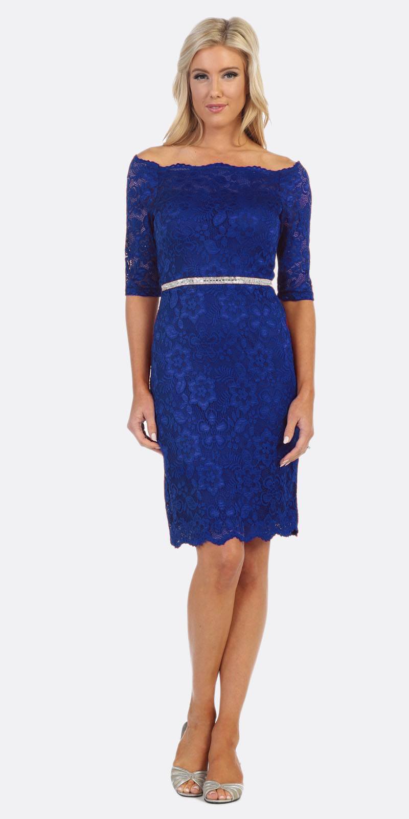 royal blue wedding guest dress