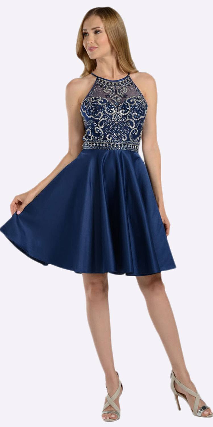 homecoming dresses navy blue