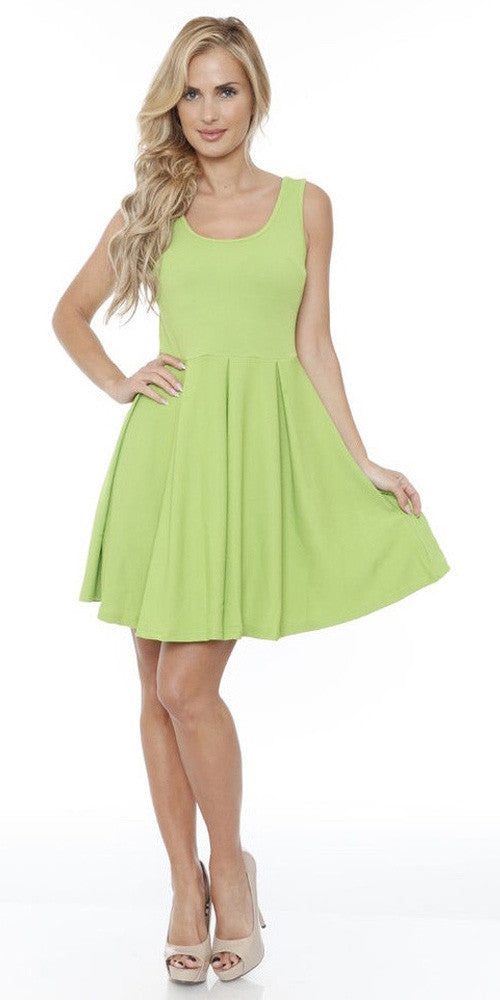 lime green skater dress