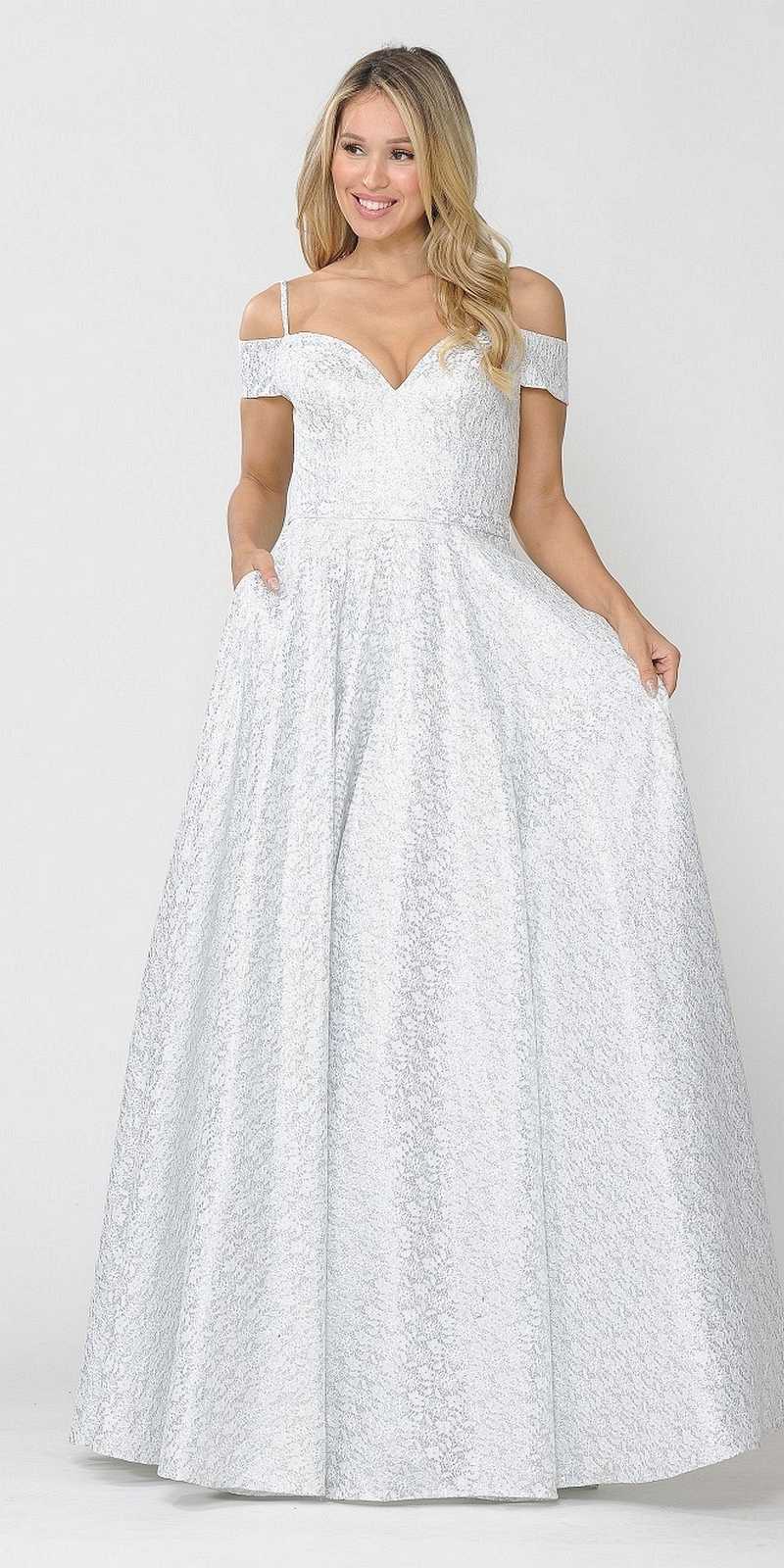 white prom ball gown