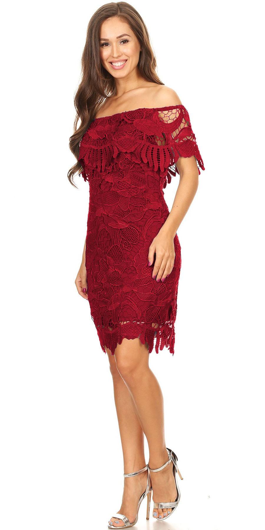 maroon dress for wedding guest