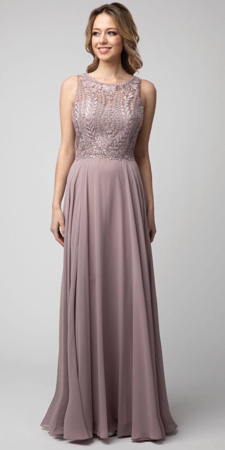 formal mauve dress