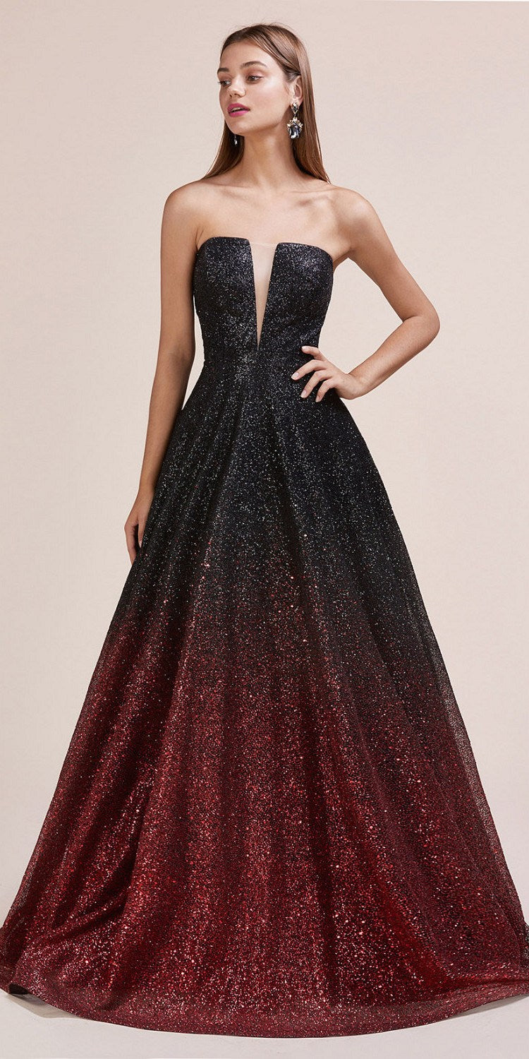 black glitter dress long