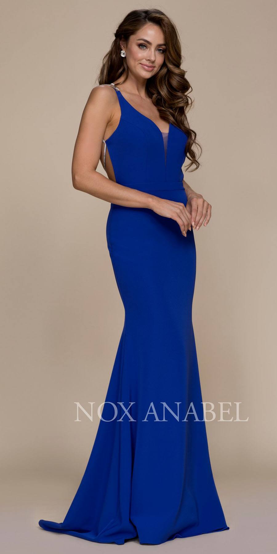 royal blue strappy dress