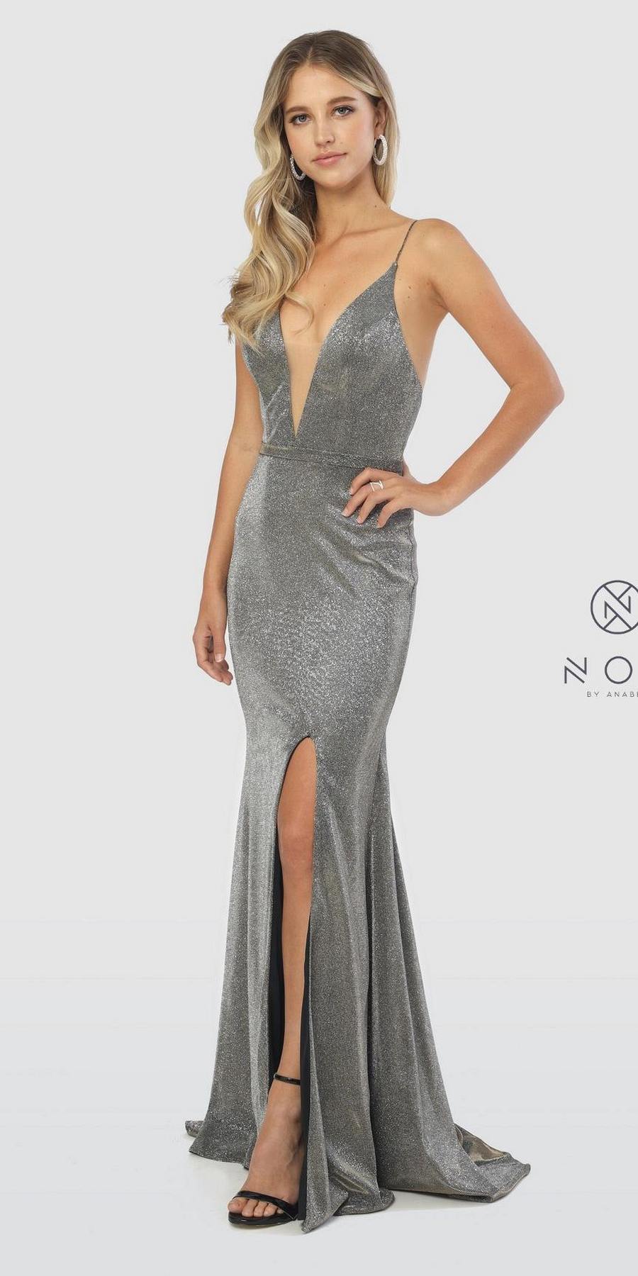 silver gold gown