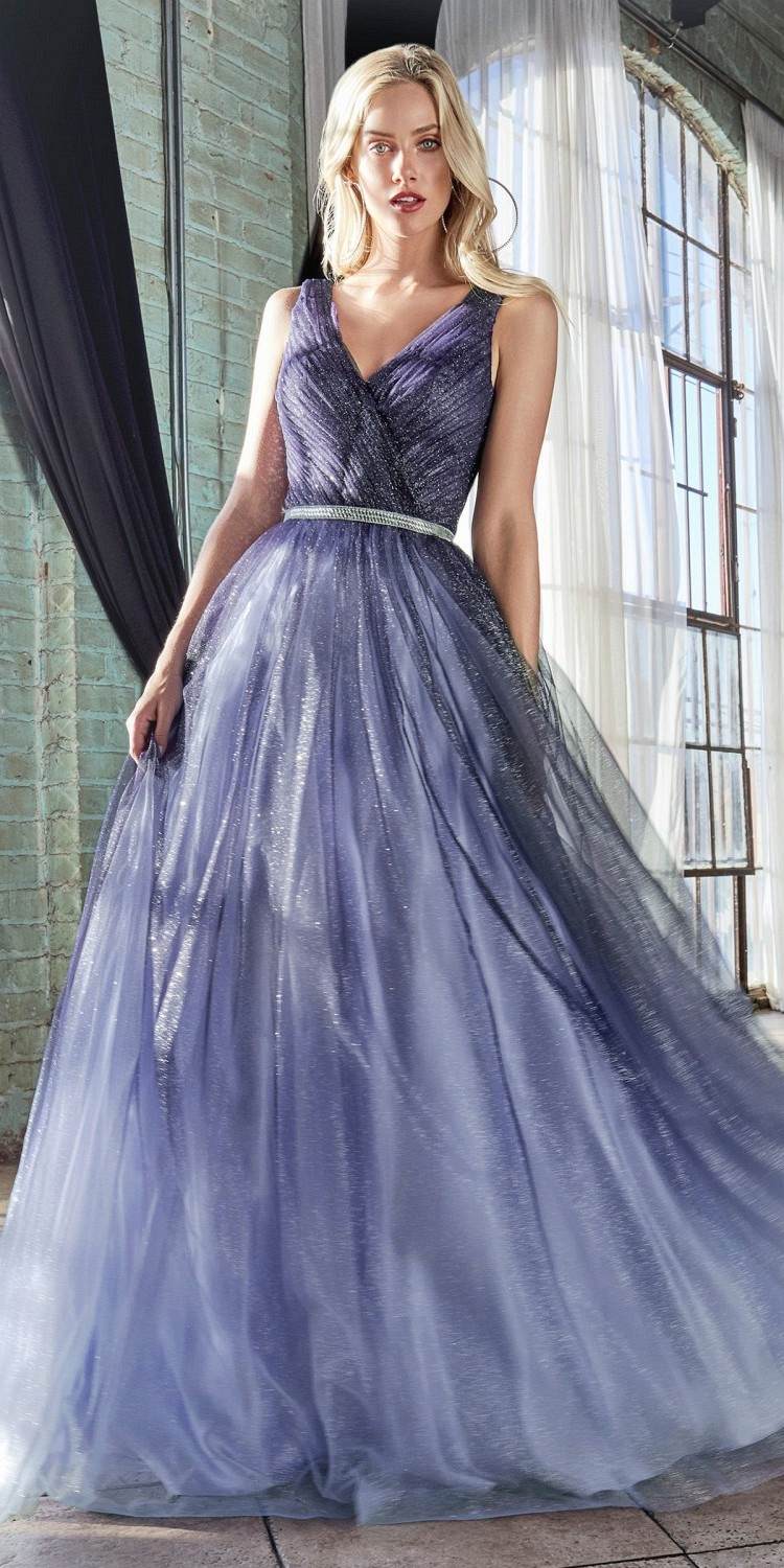 blue ombre ball gown