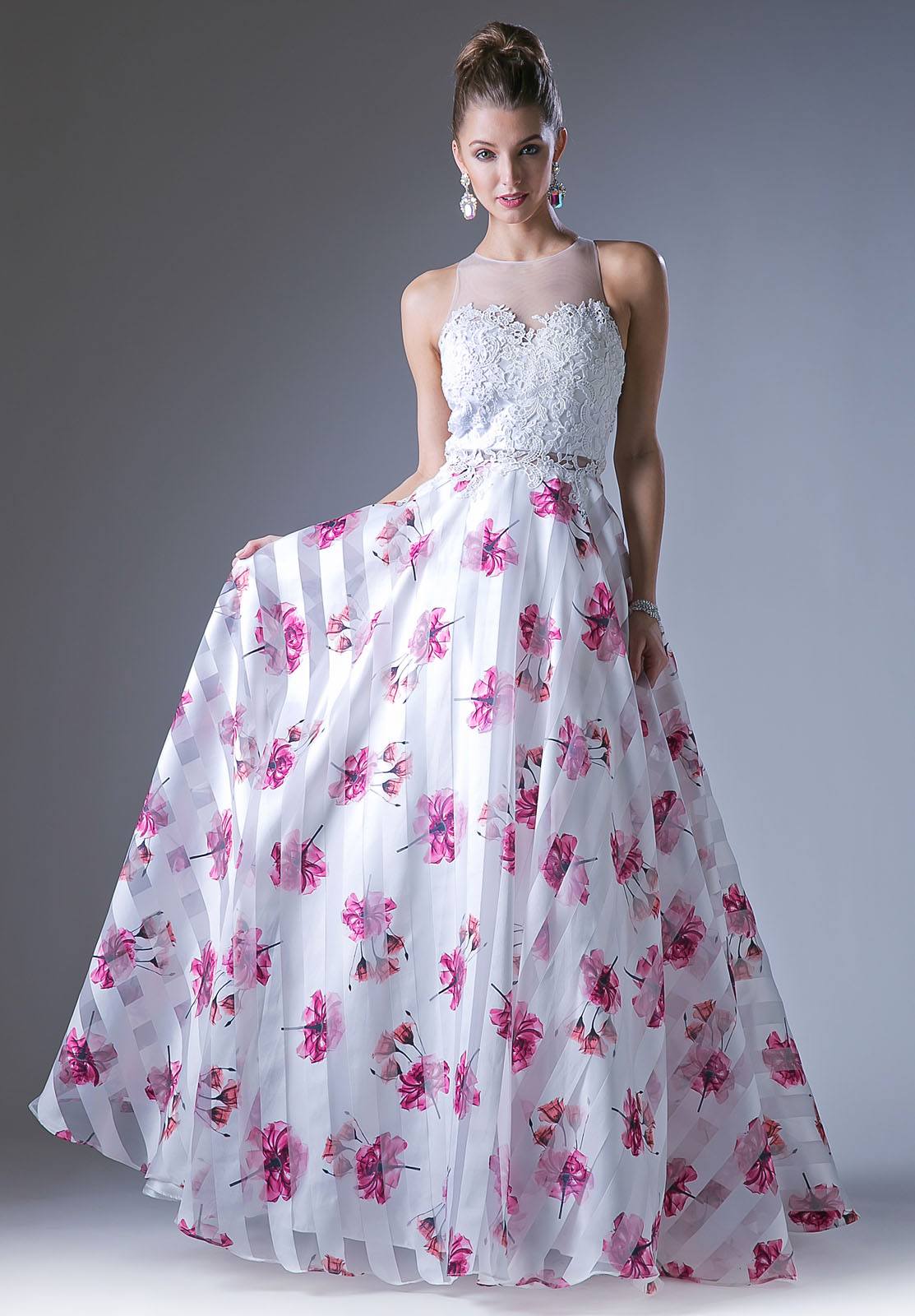 fuchsia floral dress
