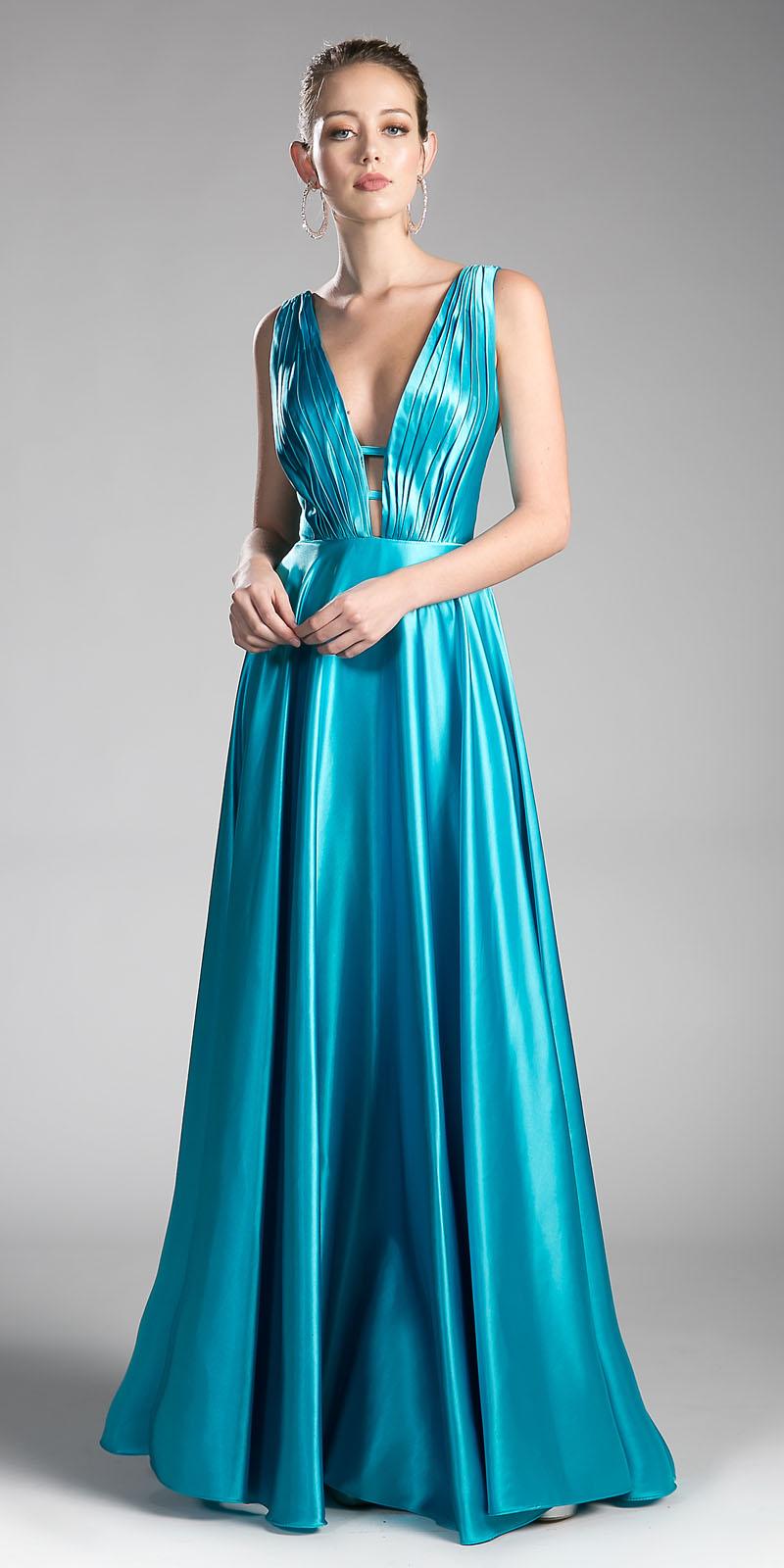 Cinderella Divine CF293 Turquoise  Long Formal Dress  