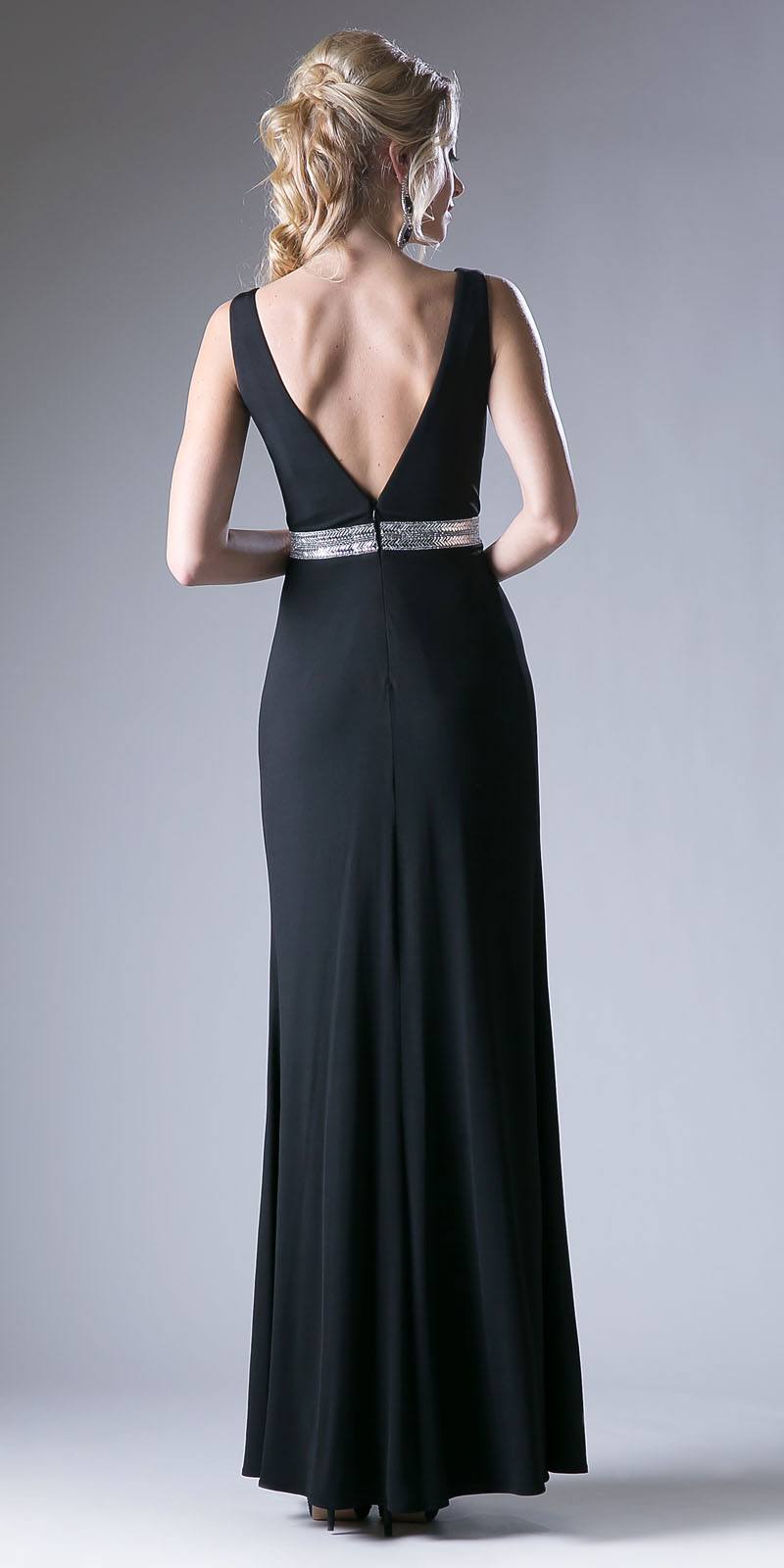 Cinderella Divine CH516 Black Sweetheart Neckline Long Fitted Sheath ...