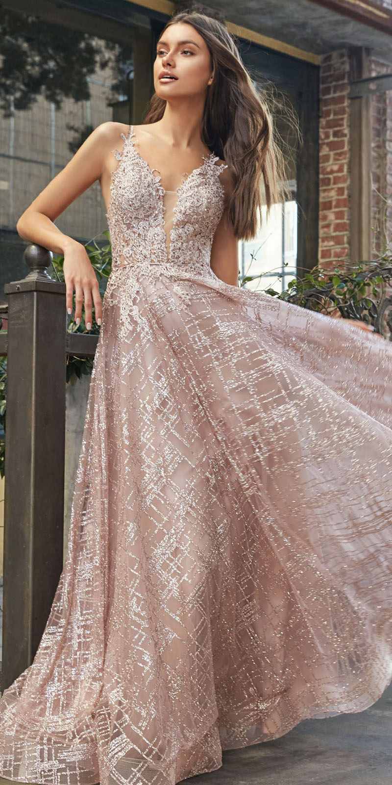 gold glitter evening gown