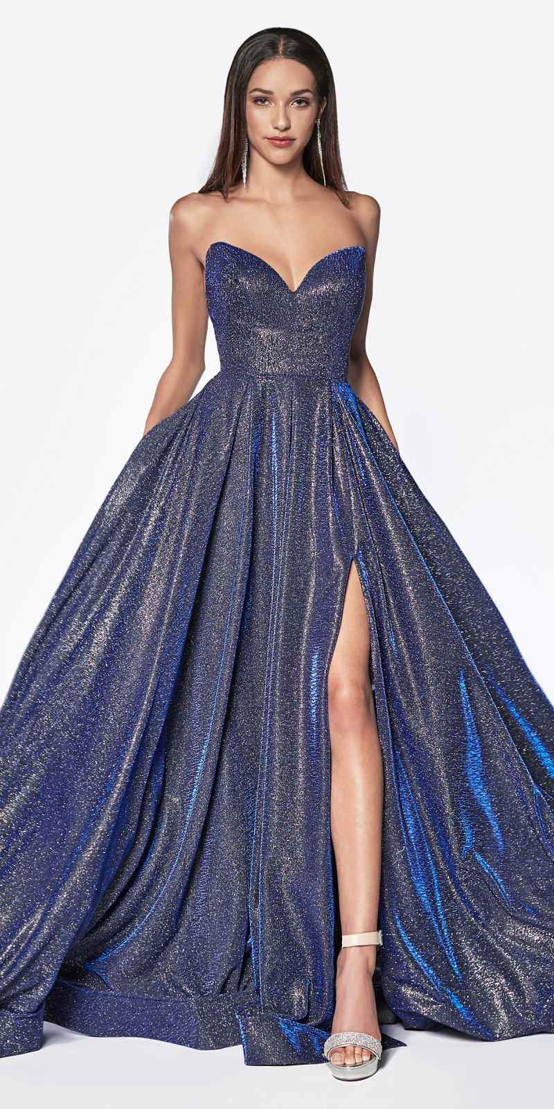 strapless sparkly dress