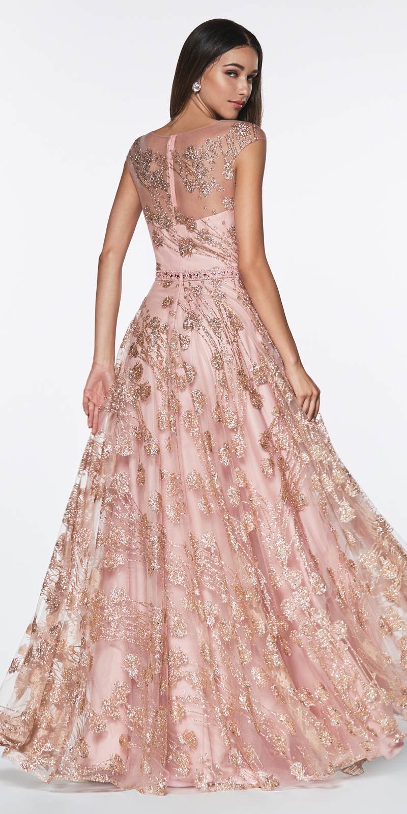 rose gold floral dress