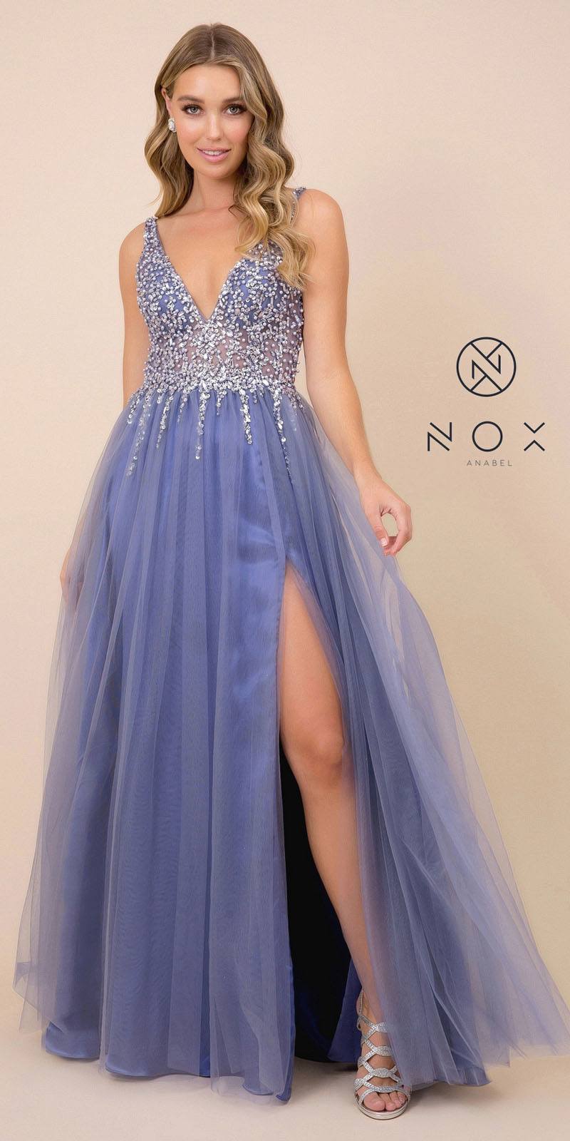 periwinkle ball gown