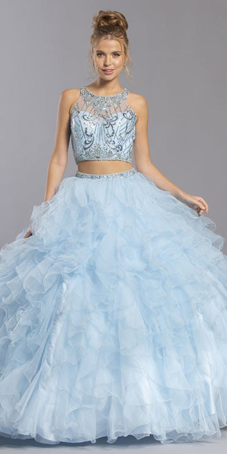 baby blue dress quinceanera