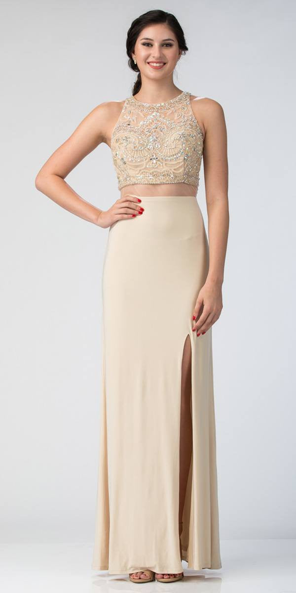 long gown crop top