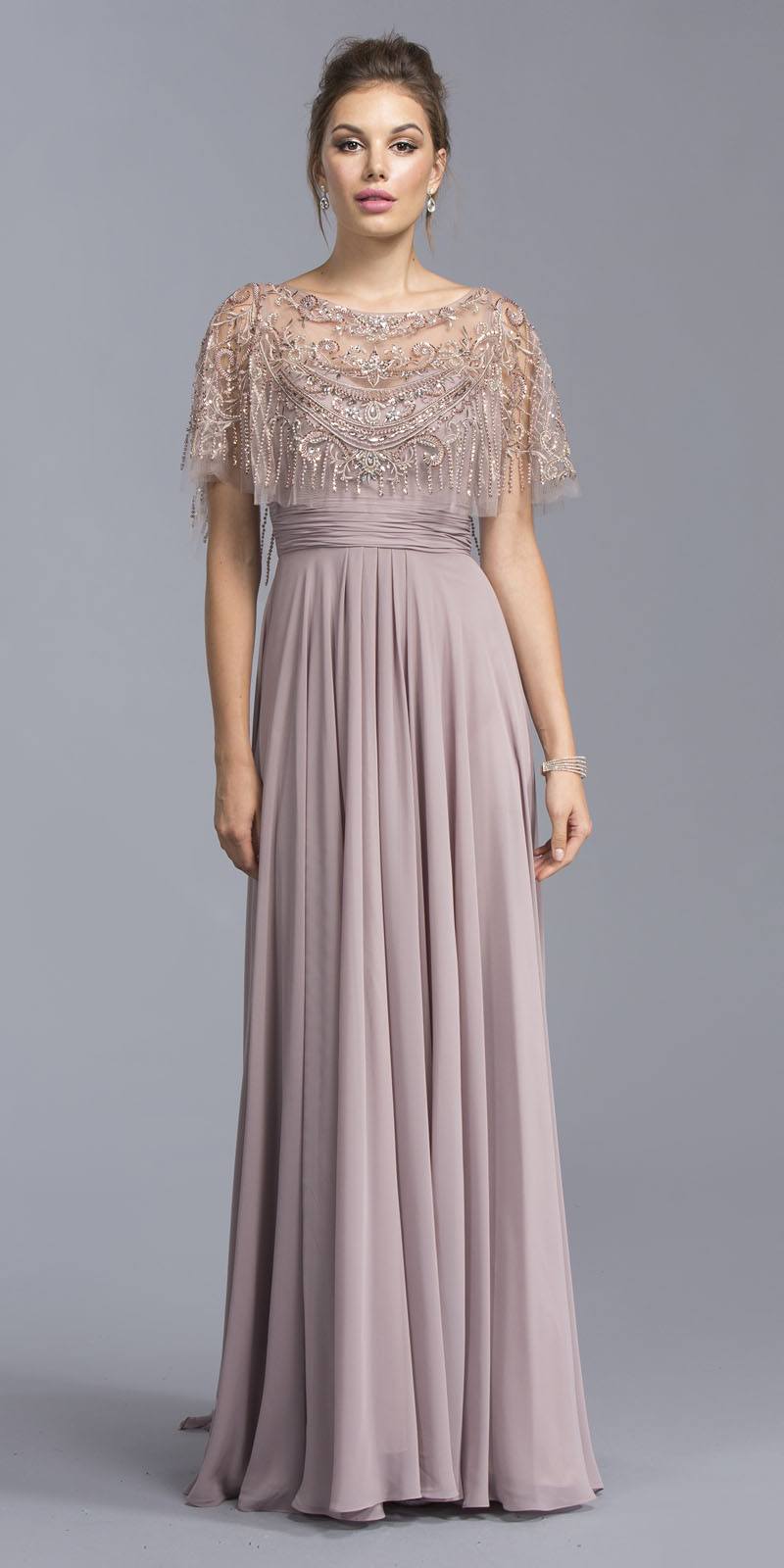 mauve elegant dress