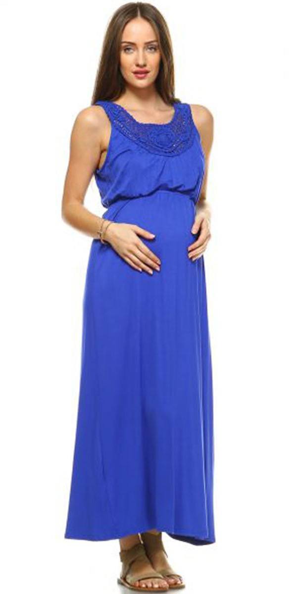 royal blue maternity maxi dress