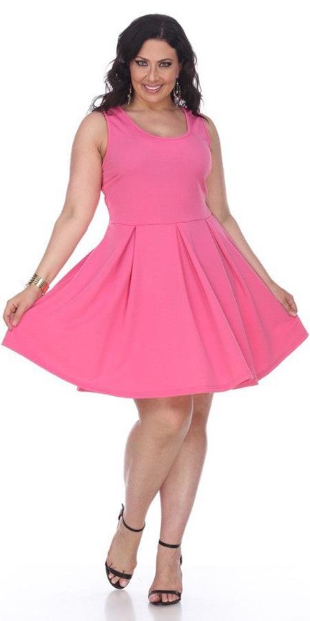 fuchsia skater dress