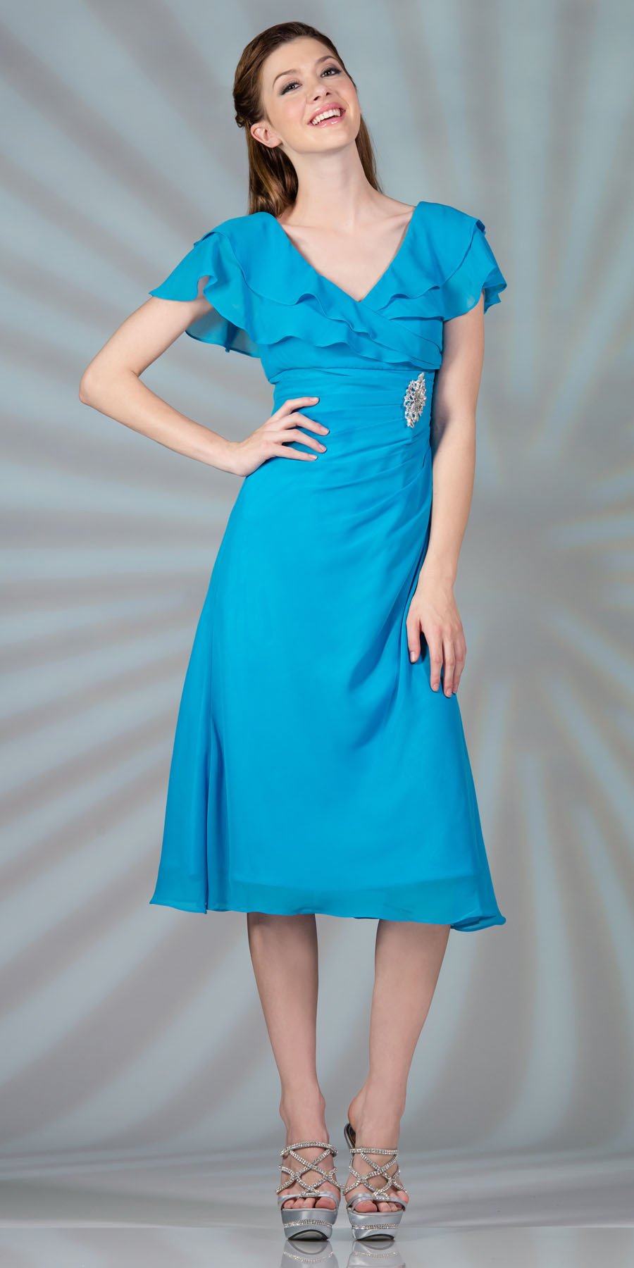dark turquoise blue dress