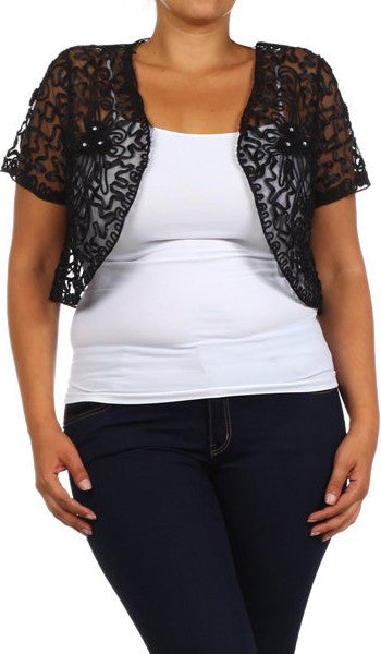 short black bolero jacket