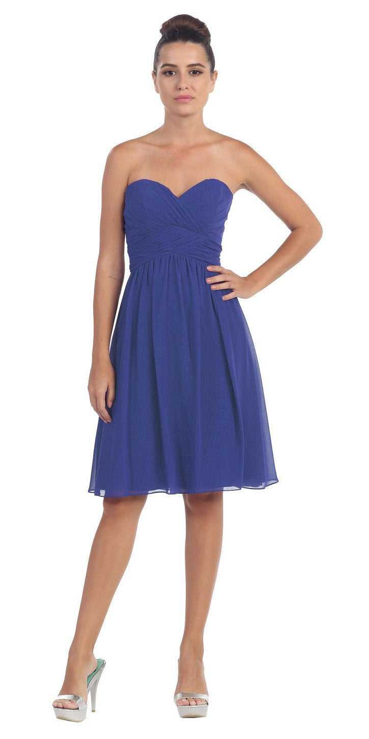 Starbox USA 6016-1 Short Knee Length Bridesmaid Dress