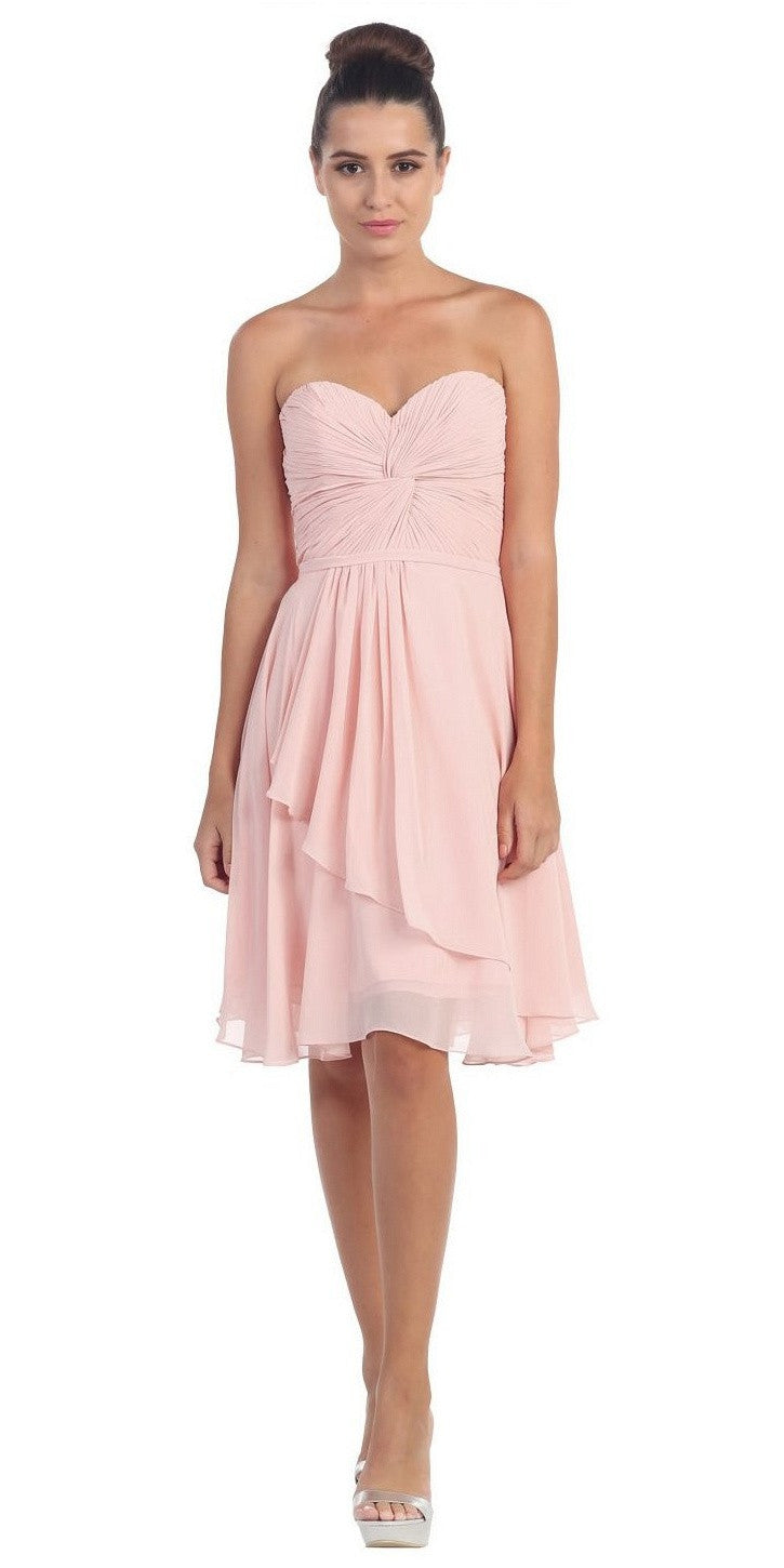 pink short bridesmaid dresses