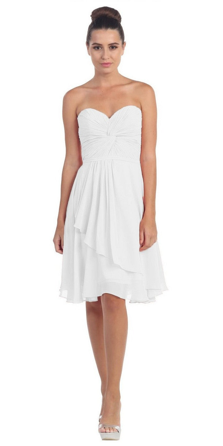 white shoulderless dress