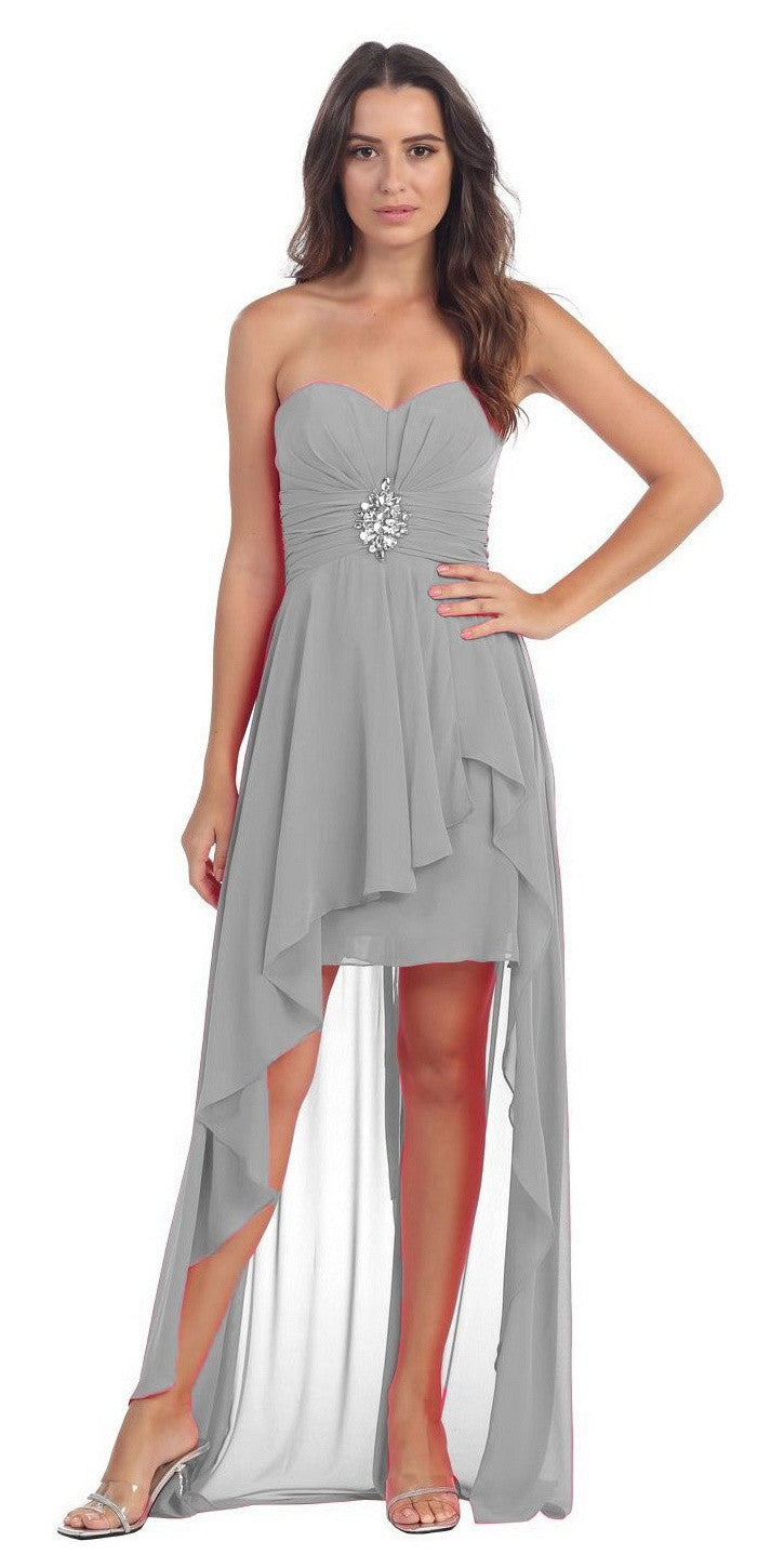 chiffon high low dress