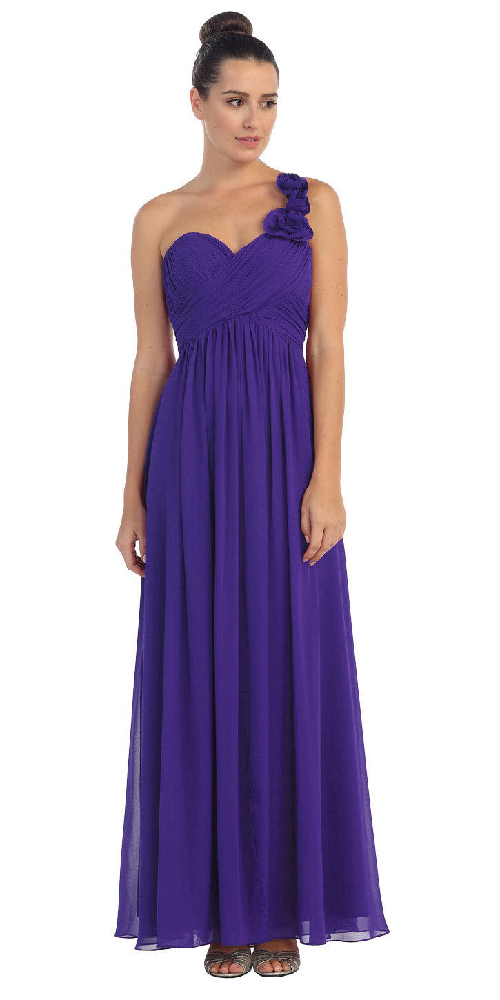 purple dinner gown