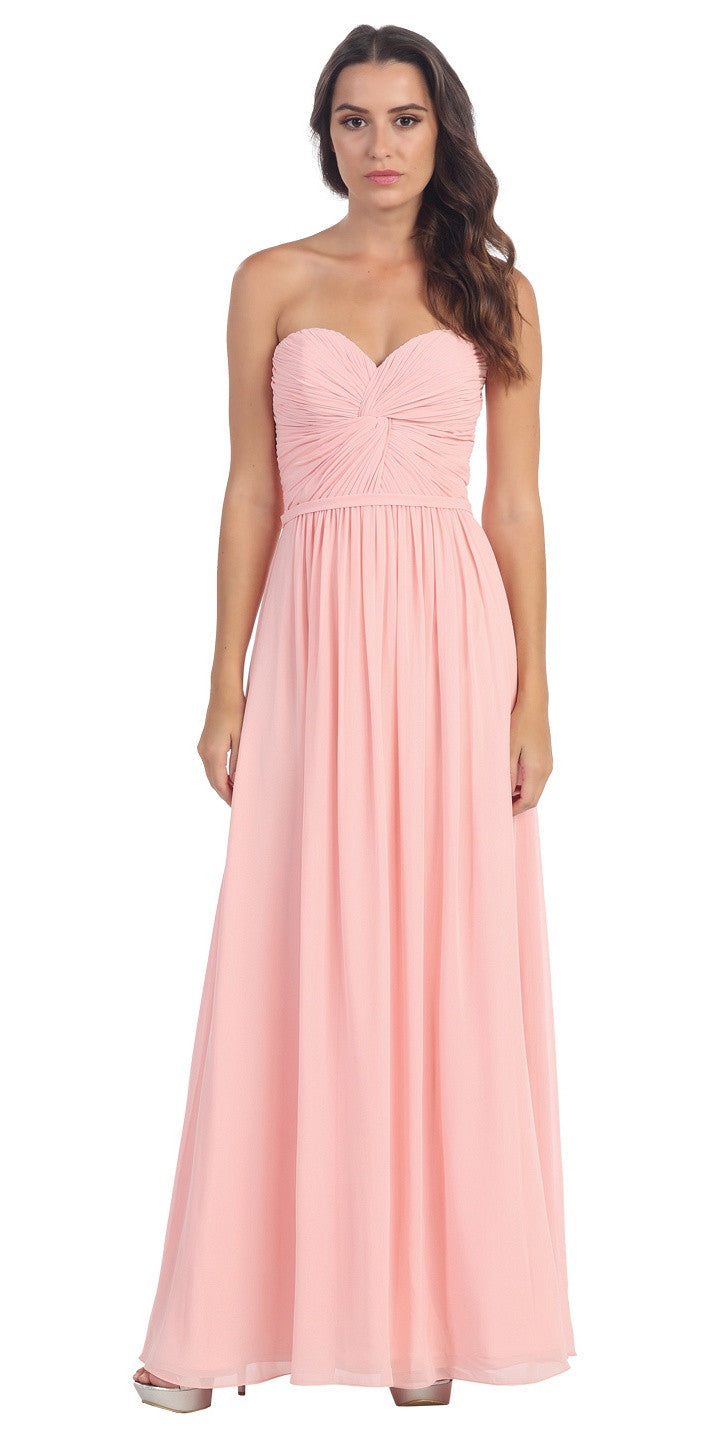 blush beach bridesmaid dress