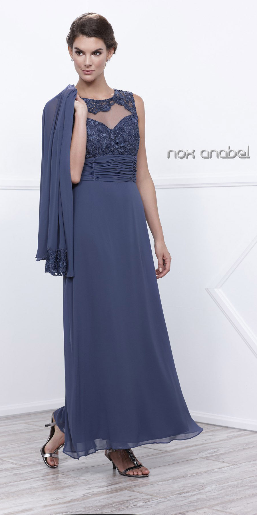 Steel Blue Mother Of The Bride Dress ...