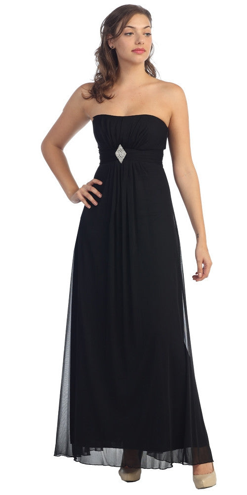 black flowy bridesmaid dresses