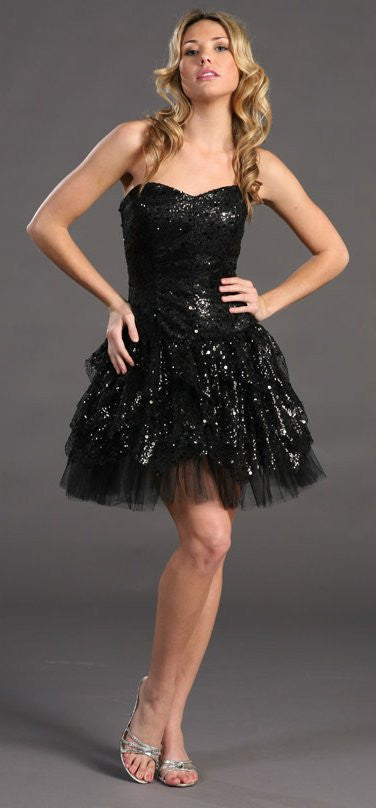 little black dress sequin