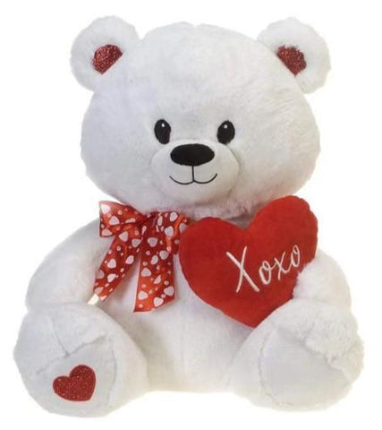 white teddy bear valentines day