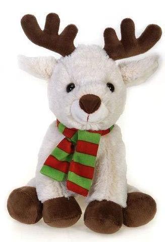 white reindeer stuffed animal