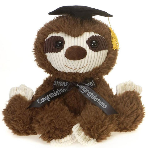 Scruffy Graduation Sloth Stuffed Animal 11 Fiesta Plush Friends