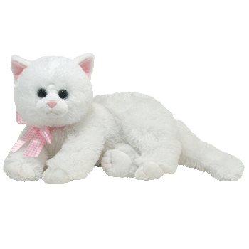 white cat stuffed animal